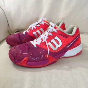 Wilson Womens Rush Pro 2.0 Neon Pink/Red Tennis Shoe